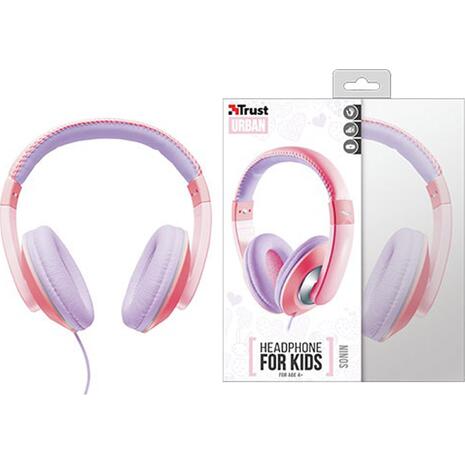 Ακουστικά TRUST SONIN  παιδικά ενσύρματα ροζ/μωβ