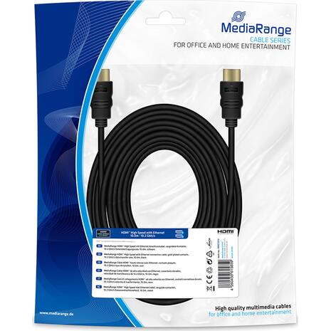 Καλώδιο HDMI MediaRange 10.2GIT 10m μαύρο