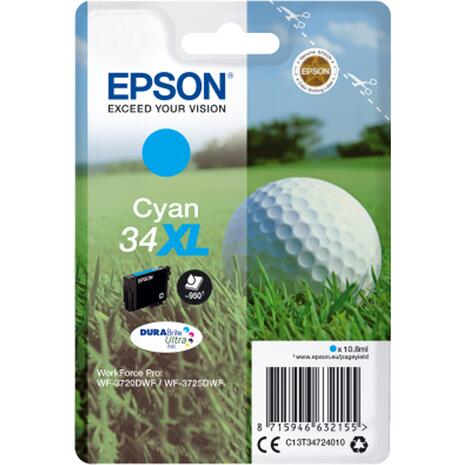 Μελάνι εκτυπωτή EPSON 34XL cyan 10.8ml C13T34724010) (Cyan)