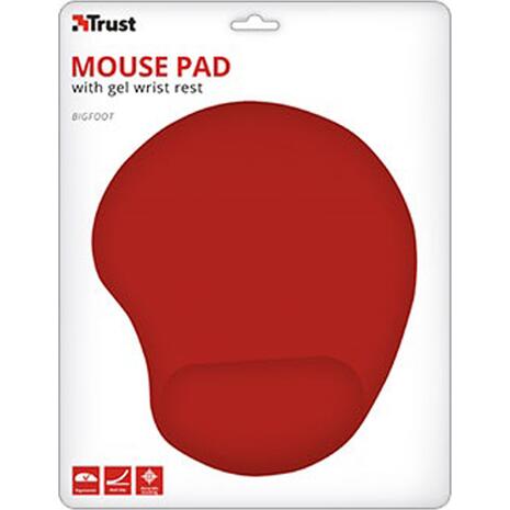 Mouse Pad με στήριγμα καρπού TRUST BigFoot κόκκινο