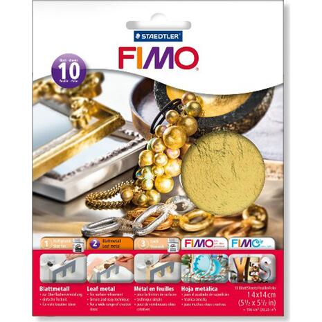 Φύλλα Χρυσού STAEDTLER FIMO μεταλλικό 14x14cm (συσκευασία 10 φύλλων)