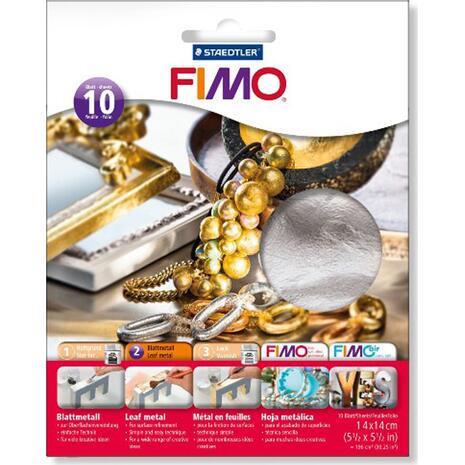 Φύλλα ασημί STAEDTLER FIMO μεταλλικό 14x14cm (συσκευασία 10 φύλλων)