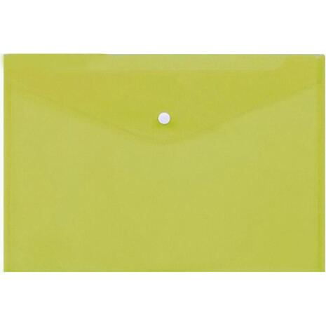 Φάκελος με κουμπί PP A4 διάφανος πλαστικός κίτρινος