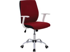 Kαρέκλα γραφείου BF 3900 Ασπρη/Ύφασμα κόκκινο [Ε-00020640] ΕΟ524,3 (1 τεμάχιο) (Κόκκινο)
