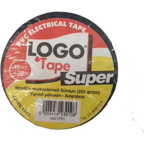 Μονωτική ταινία LOGO Super 19mm x 20m Μαύρη