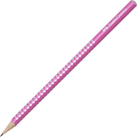 Μολύβι γραφίτη Faber Grip Sparkle II B pink  (Ροζ)