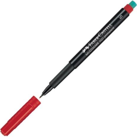 Μαρκαδόρος  Faber-Castell CD 1523 Ανεξίτηλος S κόκκινο με γόμα