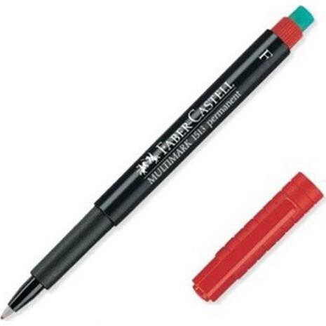 Μαρκαδόρος Faber-Castell CD  1513 Ανεξίτηλος F κόκκινο με γόμα