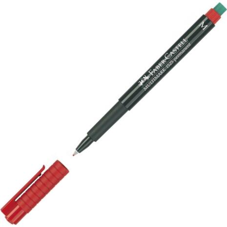 Μαρκαδόρος Faber-Castell CD 1525 Ανεξίτηλος Μ κόκκινο με γόμα