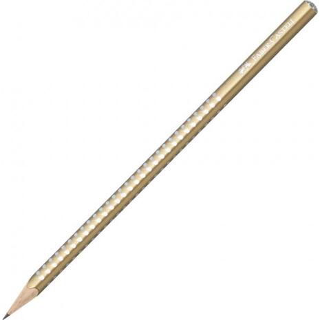 Μολύβι γραφίτη Faber Grip Sparkle II B gold  (Χρυσό)