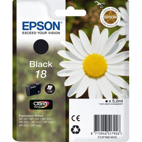 Μελάνι εκτυπωτή Epson T180140 Black with pigment ink C13T18014012