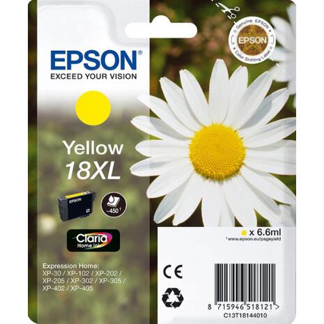 Μελάνι εκτυπωτή Epson T181440 XL Yellow with pigment ink C13T18144012