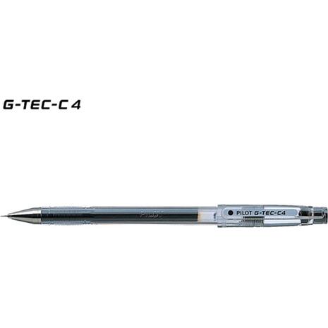 Στυλό Gel PILOT G-TEC-C4 Μαύρο 0.4mm (Μαύρο)