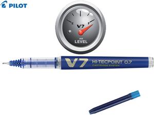 Στυλό υγρής μελάνης PILOT V7 HI-TECPOINΤ με αμπούλα 0.7mm μπλε  (Μπλε)