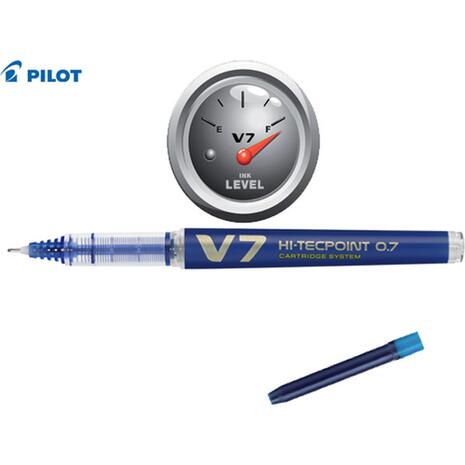 Στυλό υγρής μελάνης PILOT V7 HI-TECPOINΤ με αμπούλα 0.7mm μπλε  (Μπλε)