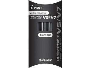 Ανταλλακτικές αμπούλες πέννας  PILOT Hi- Techpont V5/V7 Μαύρο (Σετ 3 τεμαχίων)  (Μαύρο)