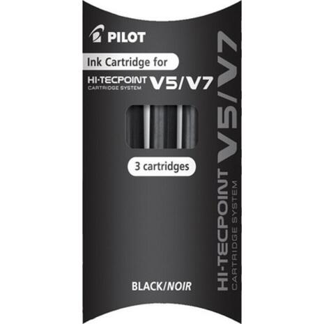 Ανταλλακτικές αμπούλες πέννας  PILOT Hi- Techpont V5/V7 Μαύρο (Σετ 3 τεμαχίων)  (Μαύρο)