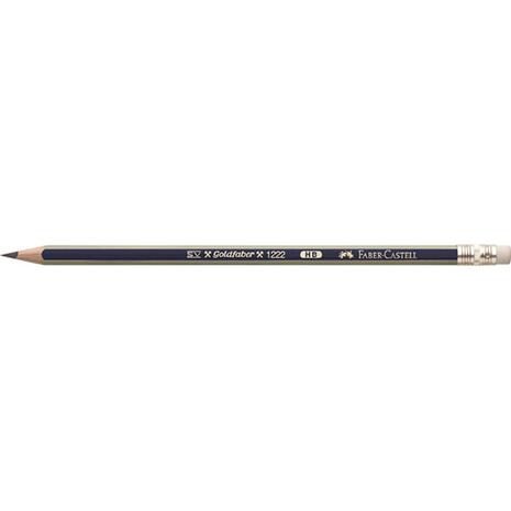 Μολύβι γραφίτη Faber Castell GOLDFABER 1222 με γόμα HB (Μπλε)