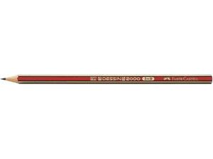 Μολύβι γραφίτη Faber Castell DESSIN 2000 B (Κόκκινο)