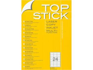 Ετικέτες αυτοκόλλητες TOPSTICK No8701 (66x33,8mm) (Λευκό)