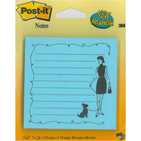 Αυτοκόλλητα χαρτάκια σημειώσεων 3M Post-it 98,4x98,4mm Θαλλασί