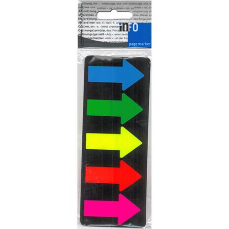 Χαρτάκια αυτοκόλλητα σελιδοδείκτες INFO "Βέλος" 5x25mm (Διάφορα χρώματα)
