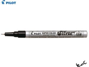 Μαρκαδόρος ανεξίτηλος PILOT SUPER COLOR Extra Fine Ασημί