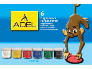 Δακτυλομπογιές ADEl colors 25ml (6 τεμάχια)