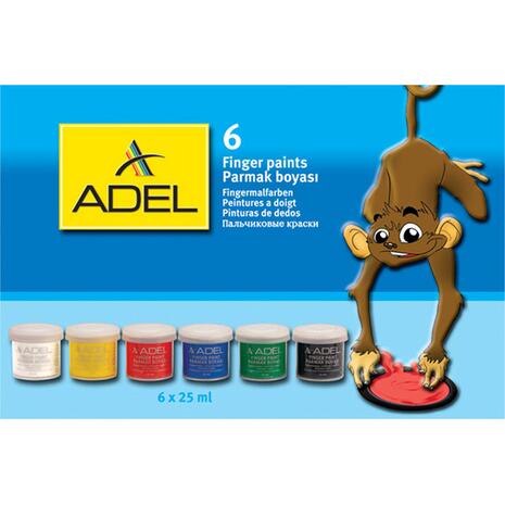 Δακτυλομπογιές ADEl colors 25ml (6 τεμάχια)