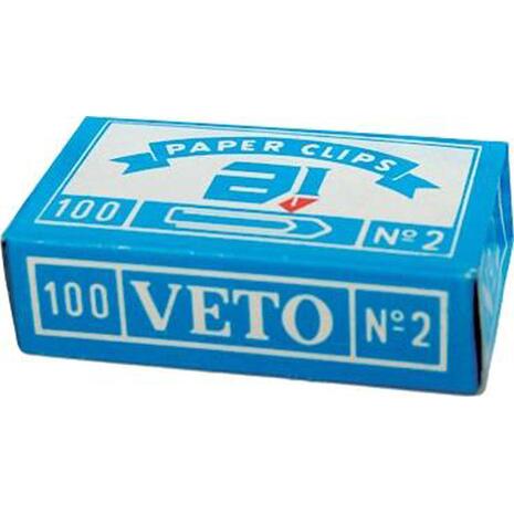 Συνδετήρες μεταλλικοί VETO Nο2 Συσκευασία 100 τεμαχίων