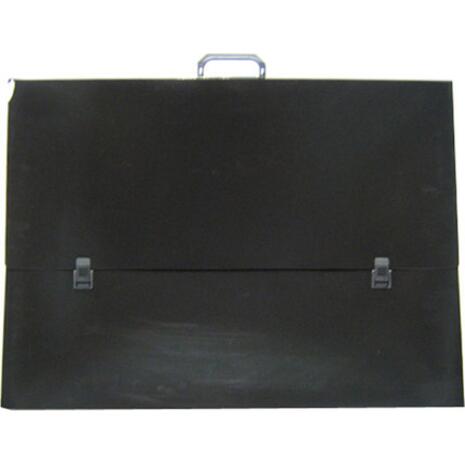 Τσάντα σχεδίου πλαστική με χερούλι Διαστάσεις: 39Χ53Χ5 μαύρη (Μαύρο)