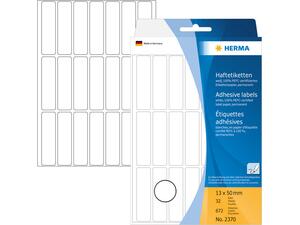 Ετικέτες HERMA αυτοκόλλητες 13x50mm No.2370 (Λευκό)