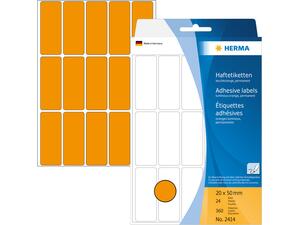 Ετικέτες HERMA αυτοκόλλητες 20x50mm No.2414 Πορτοκαλί (Πορτοκαλί)