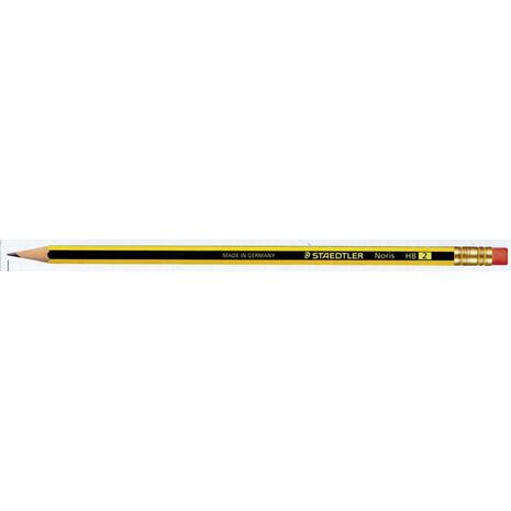 Μολύβι γραφίτη STAEDTLER  noris 122 με γόμα HB (Κίτρινο)