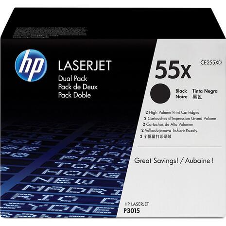 Toner εκτυπωτή HP 55X Black Dual Pack CE255XD (Black)