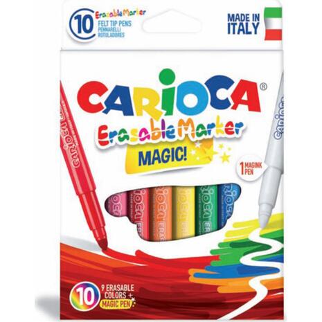 Μαρκαδόροι ζωγραφικής CARIOCA Erasable marker magic (10 τεμάχια)