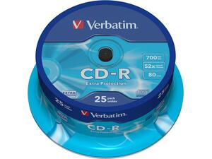 CD-R VERBATIM 700MB 52x Cake box (25 τεμάχια)