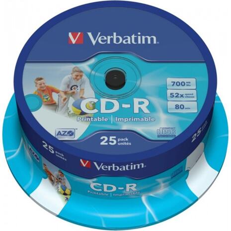 CD-R VERBATIN 52X 700MB  printable Cake box(25 τεμαχίον)