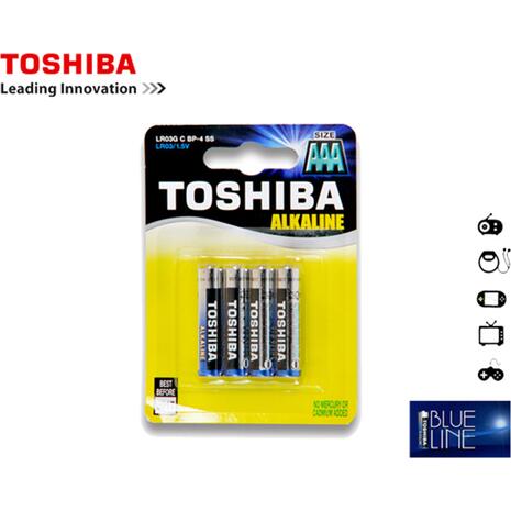 Αλκαλικές μπαταρίες TOSHIBA AAA LR03 Συσκευασία: 4 μπαταρίες