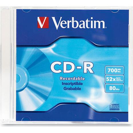 CD-R VERBATIN 700MB 52X με θήκη slim (47.01.43415)