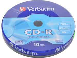 CD-R VERBATIN 700MB 52X Cake box 10 τεμάχια