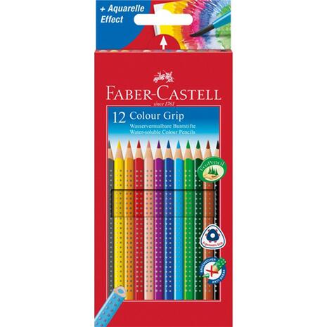 Ξυλομπογιές FABER - CASTELL Grip (12 τεμάχια)