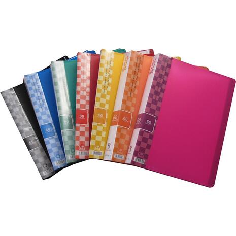 Ντοσιέ σουπλ SUNFULL 60 διαφανείς θήκες display book σε διάφορα χρώματα