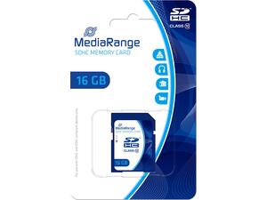 Κάρτα Μνήμης SDHC Class 10 MediaRange 16GB MR963