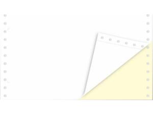 Μηχανογραφικό χαρτί 5,5x9.5 Λευκό - Κίτρινο χρωματιστό αυτογραφικό
