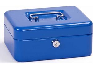 Kουτί ταμειου μεταλλικό με κλειδαρια 8" 200x160x90mm (Μπλε)