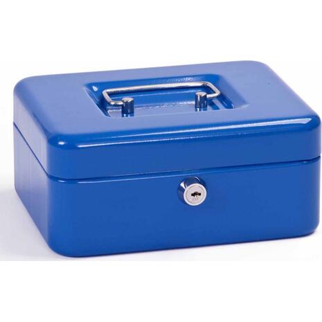 Kουτί ταμειου μεταλλικό με κλειδαρια 8" 200x160x90mm (Μπλε)