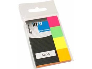 Χαρτάκια αυτοκόλλητα σελιδοδείκτες INFO Neon 4x20x50 (200Φ) No 5670-89 (Διάφορα χρώματα)