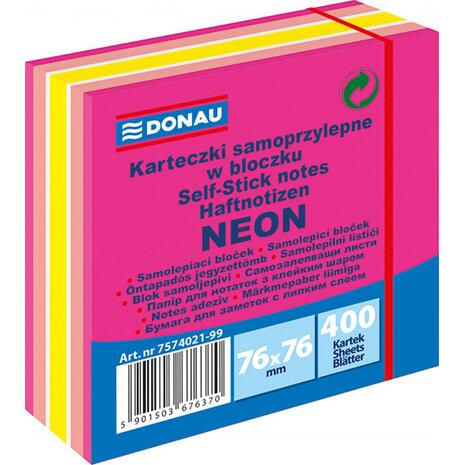 Αυτοκόλλητα χαρτάκια σημειώσεων DONEU 76x76mm Neon (Neon)