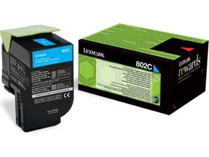 Toner εκτυπωτή  LEXMARK 802C Cyan (CX310/410/510) (Cyan)